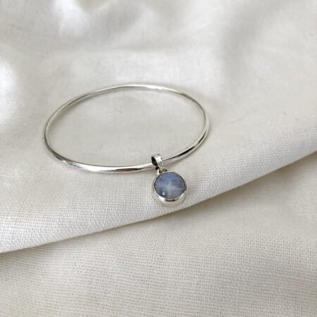 ESCLAVA 2.5 MM con piedra Plata 925