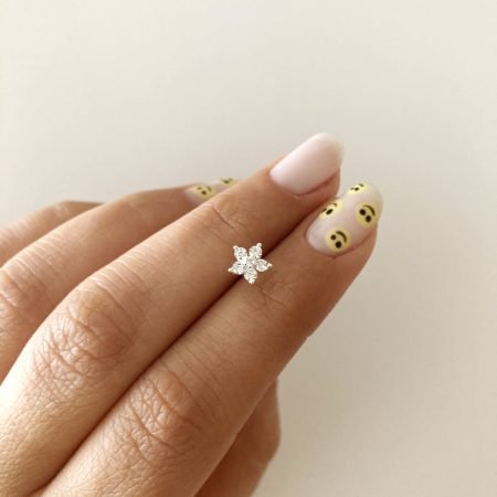 MINI FLOR CUBIC PLATA 925