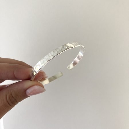 Brazalete 5 mm texturado plata 925