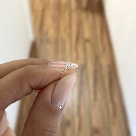 Arito piercing cubic plata 925