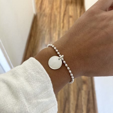 Pulsera Bali con medalla para grabar plata 925
