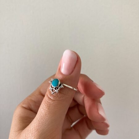 Anillo Hindú turquesa plata 925