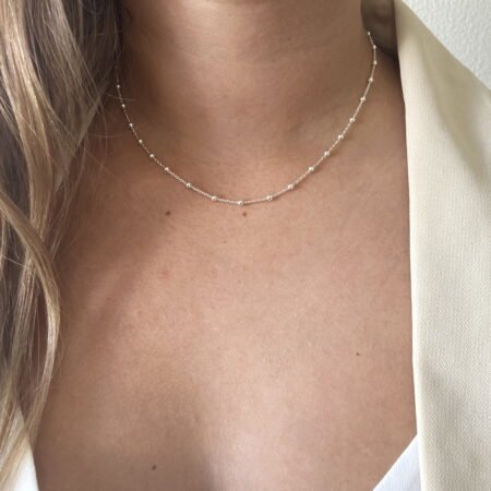 Choker bolitas plata 925