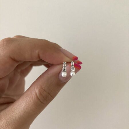 Mini Cubic y perla plata 925