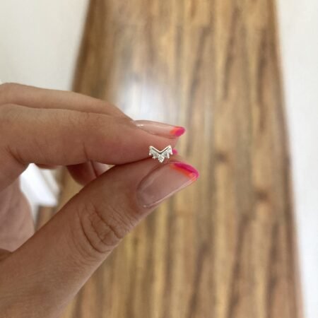 Mini cubic en V plata 925