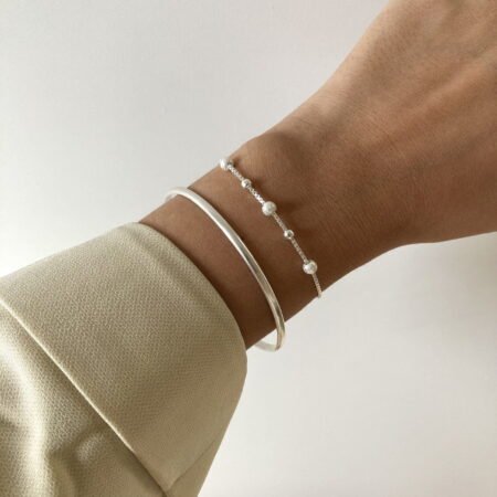 Pulsera bolitas separadas plata 925