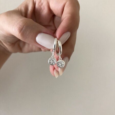 Aros punto de luz plata 925