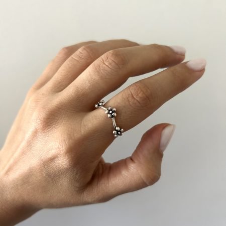 Anillo margarita plata 925