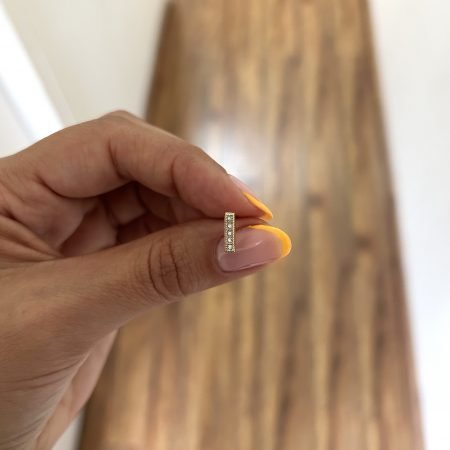 Miniatura Barrita cubic baño de oro 18k