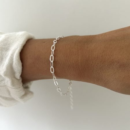 Pulsera eslabón ovalado plata 925