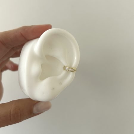 Cuff Francia plata 925 con baño de oro 18 k