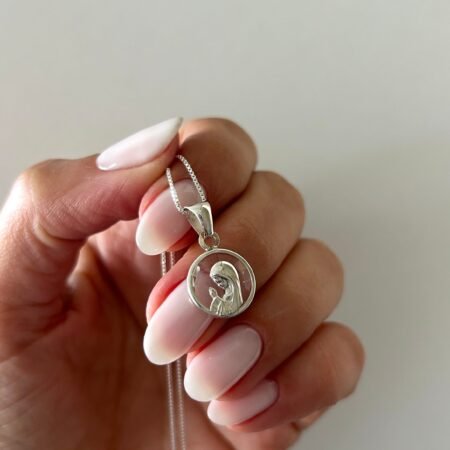 Conjunto virgen niña cristal plata 925