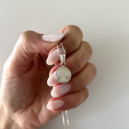 Conjunto árbol de la vida nácar plata 925