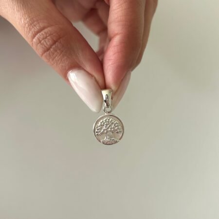 Medalla árbol de la vida nácar plata 925