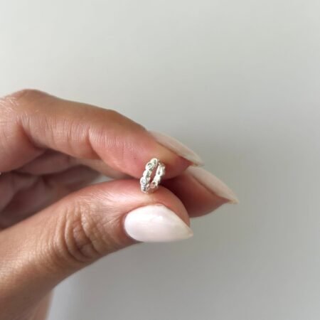 Mini arito circonia plata 925