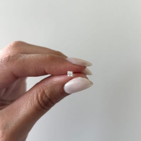 Mini cubic cuadrada plata 925