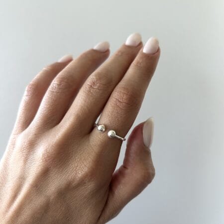 Anillo boli abierto plata 925