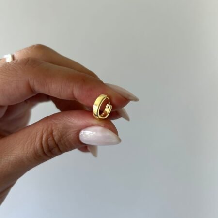 Mini Huggie plata 925 y baño de oro 18 k