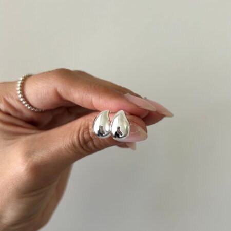 Caravanas gota M plata 925
