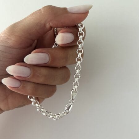 Pulsera rolo gruesita plata 925