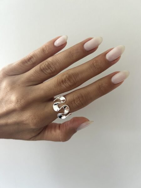 Anillo ondas plata 925