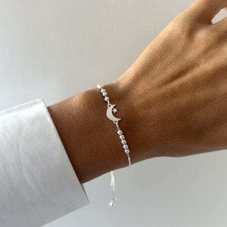 Pulsera luna y estrella plata 925