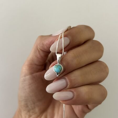 Colgante piedra turquesa plata 925