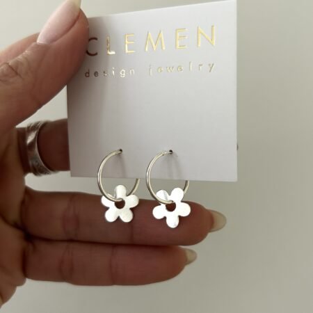 Aros flor 2.0 plata 925