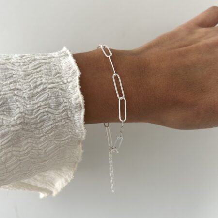 Pulsera eslabones grandes plata 925