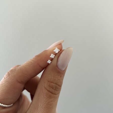 Mini cuadrado cubic plata 925