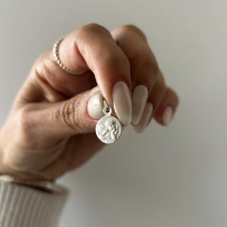 Mini medalla ángel de la guarda plata 925