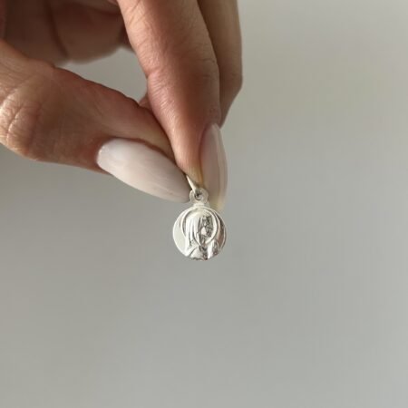 Mini medalla virgen maría plata 925