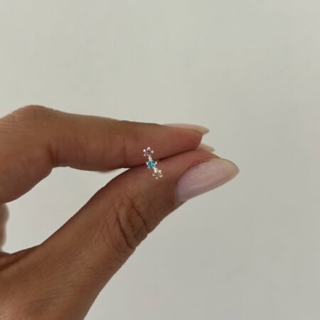 Mini trepador cubic pastel plata 925