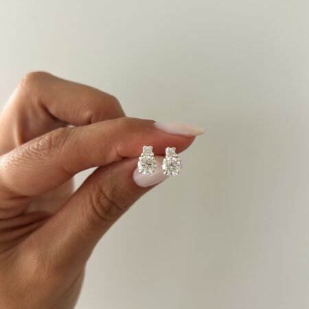 Caravanas doble cubic plata 925