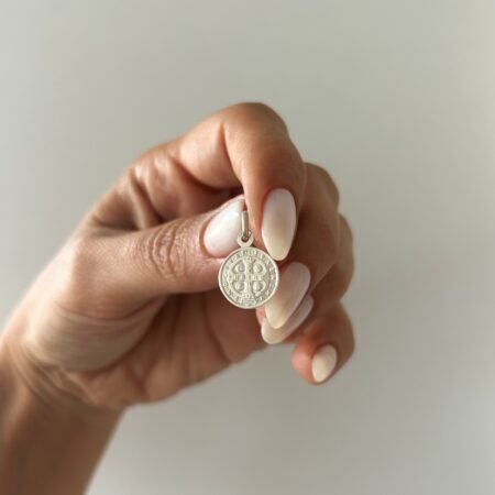 Medalla San Benito M plata 925