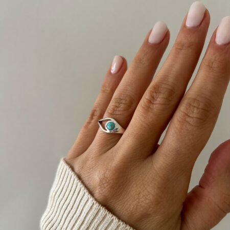Anillo piedra turquesa plata 925