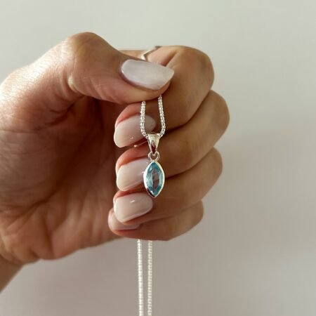 Colgante piedra topacio plata 925