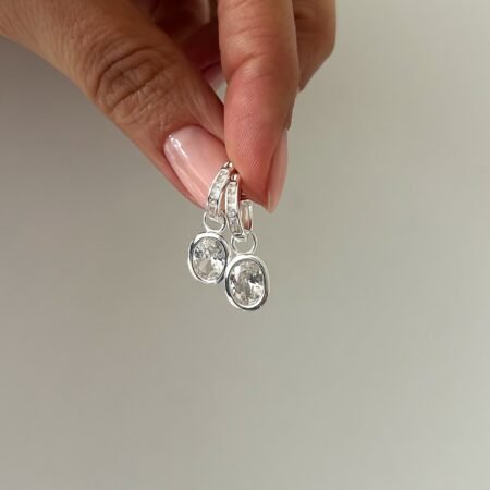 Aros cubic circonia L plata 925
