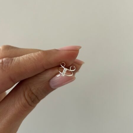 Cuff doble con circonias plata 925