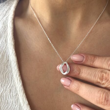 Colgante minimalista cubic plata 925
