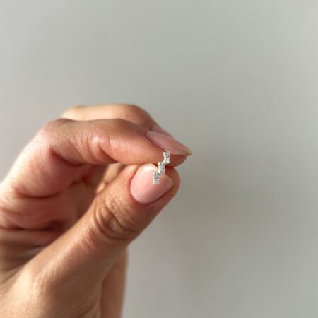 Mini Zig zag cubic plata 925