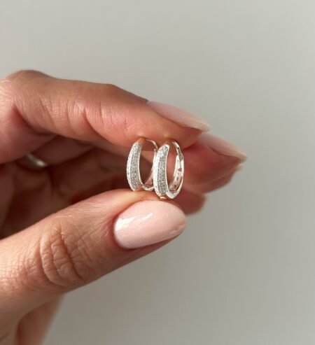 Aros cubic deluxe plata 925