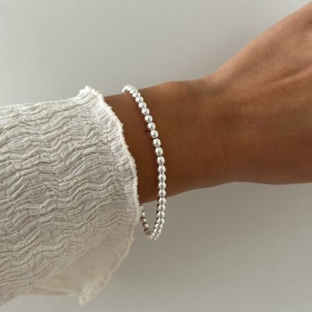 Pulsera bolitas L plata 925