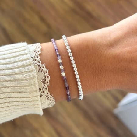 Pulsera piedra amatista plata 925